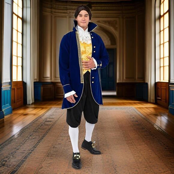 S/M Beast Baroque Halloween Costume Regency French Court Baroque Aristocrat Set